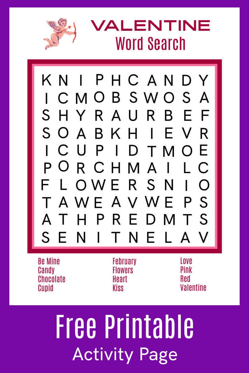 Free Printable Valentine Day Word Search
