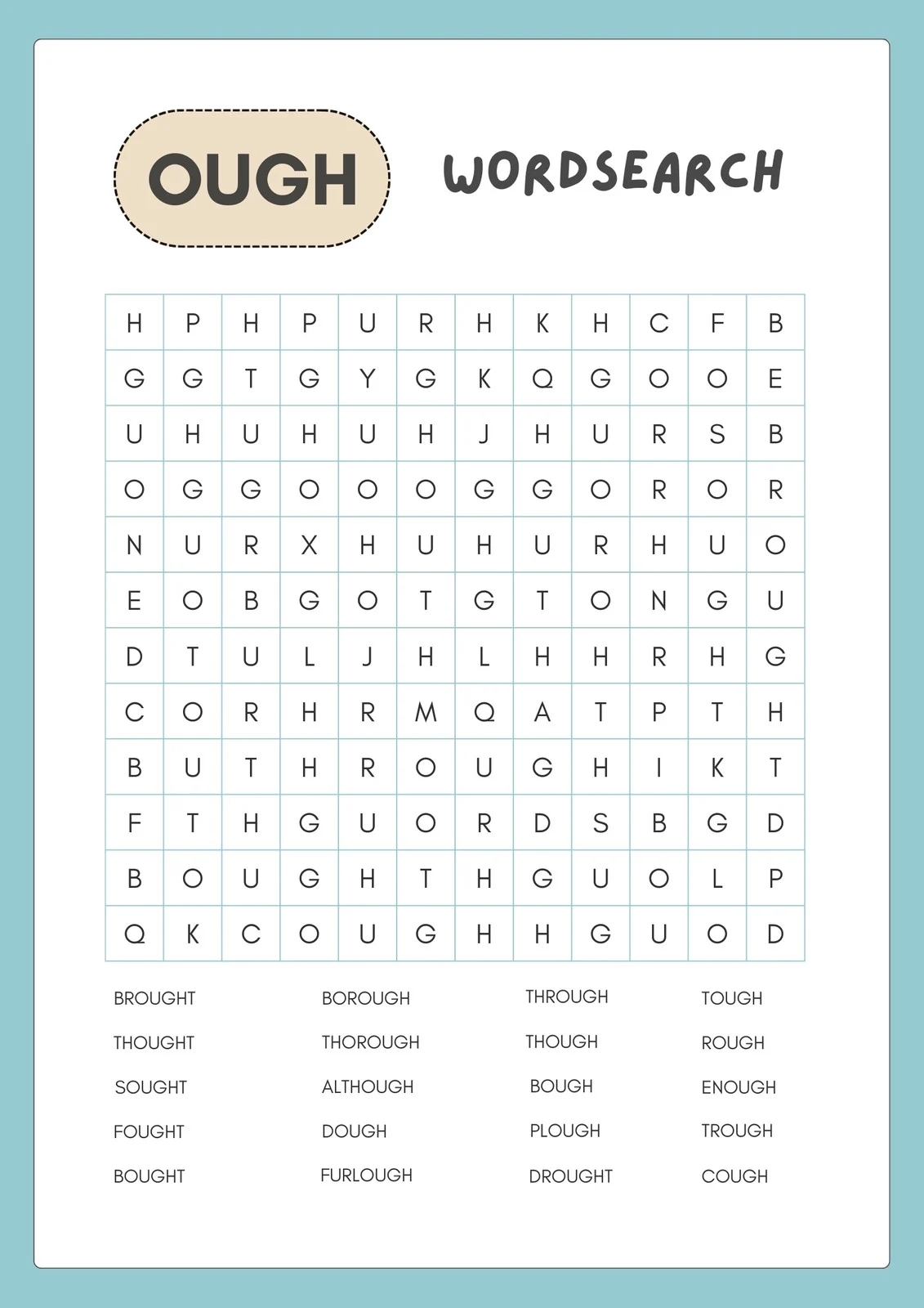 Free Printable Word Search Worksheet Templates Canva