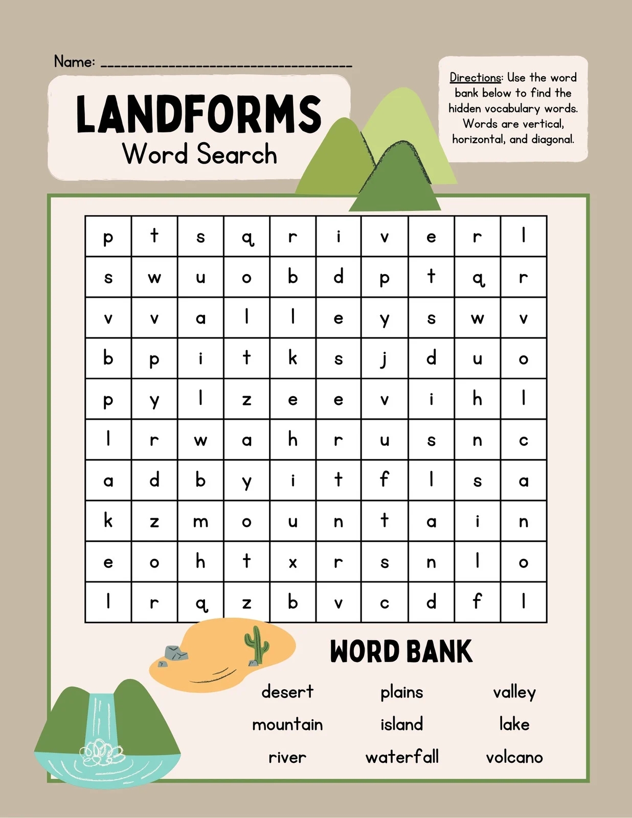 Free Printable Word Search Worksheet Templates Canva
