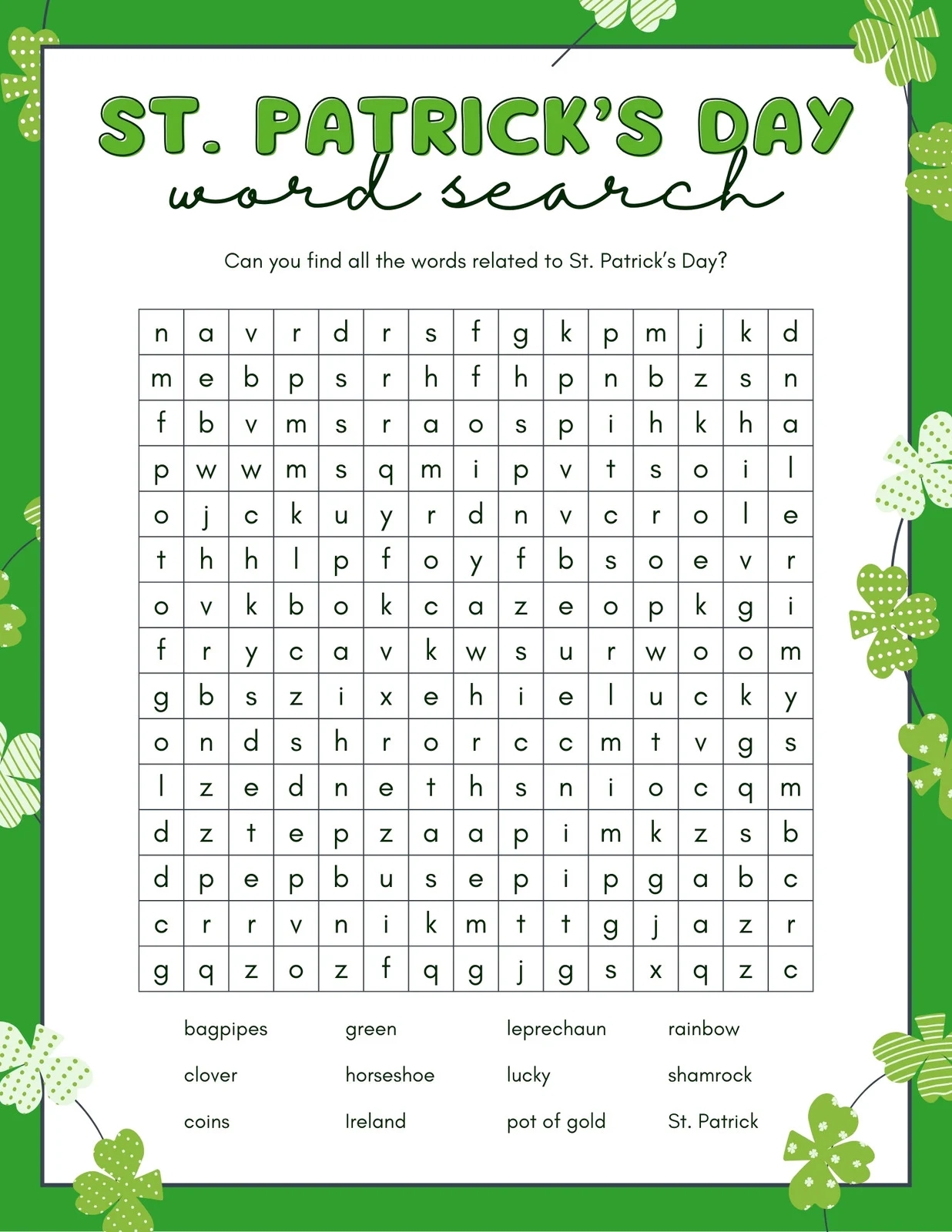 Free Printable Word Search Worksheet Templates Canva