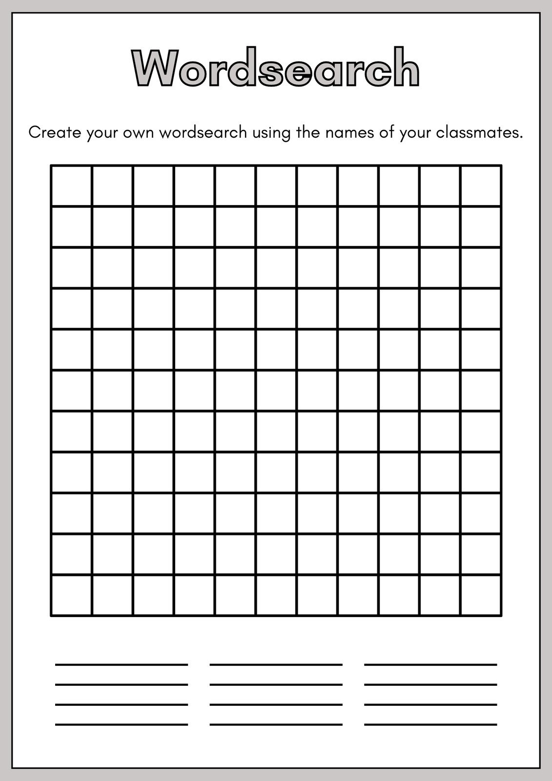 Free Printable Word Search Worksheet Templates Canva Worksheets Library