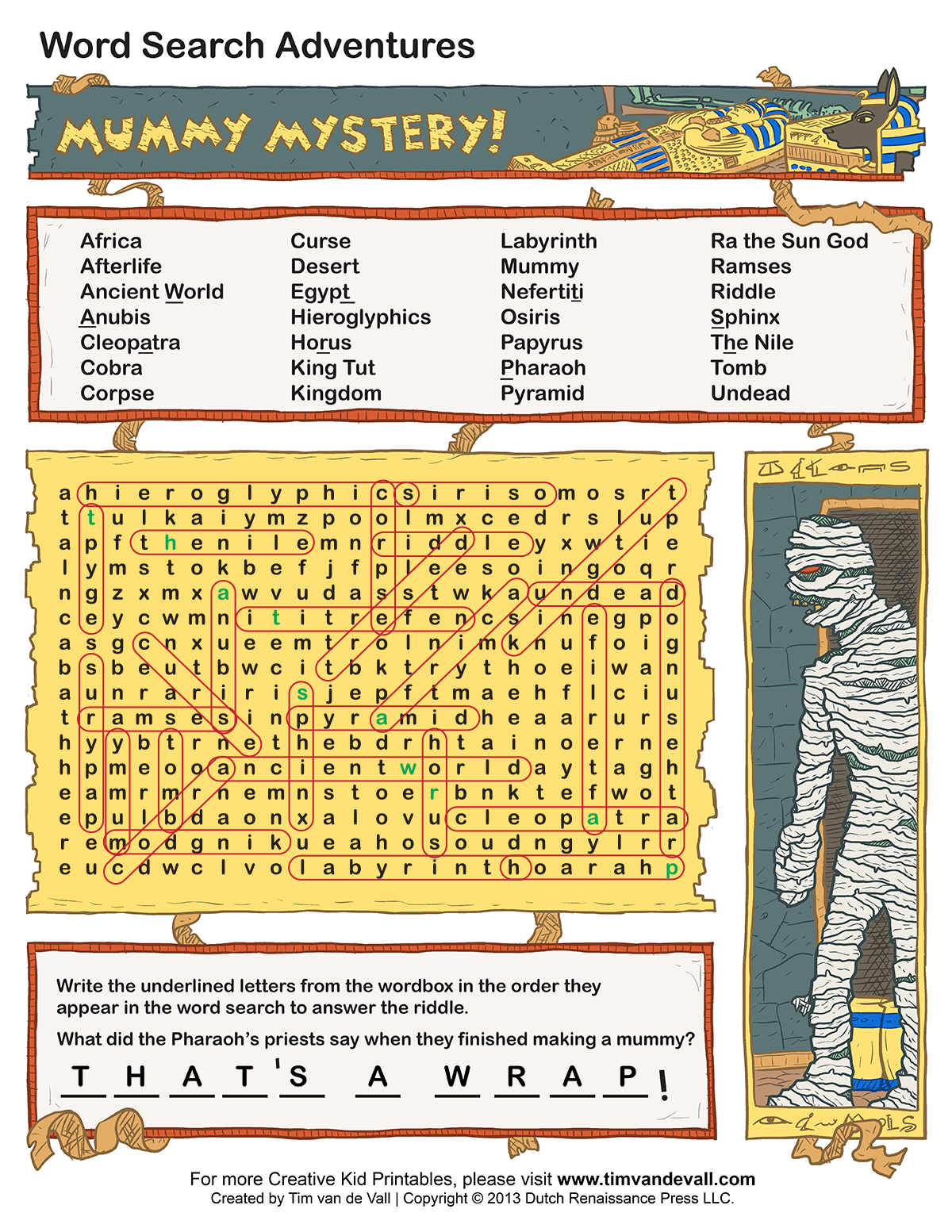 Egypt Word Search Free Printable Egypt Word Search