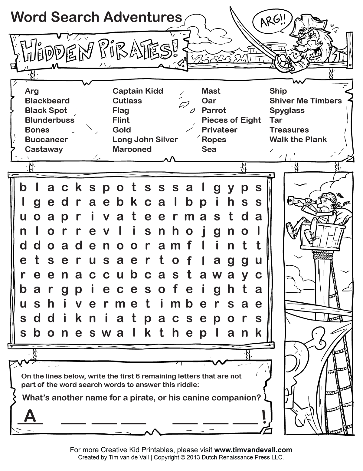 Free Printable Word Searches For Kids