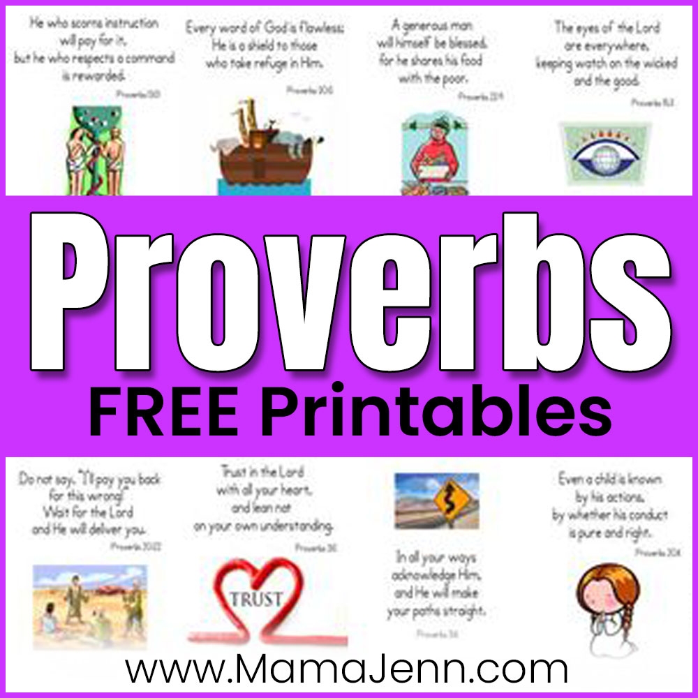 FREE Proverbs Bible Verse Printable Pages To Download MFW 1st