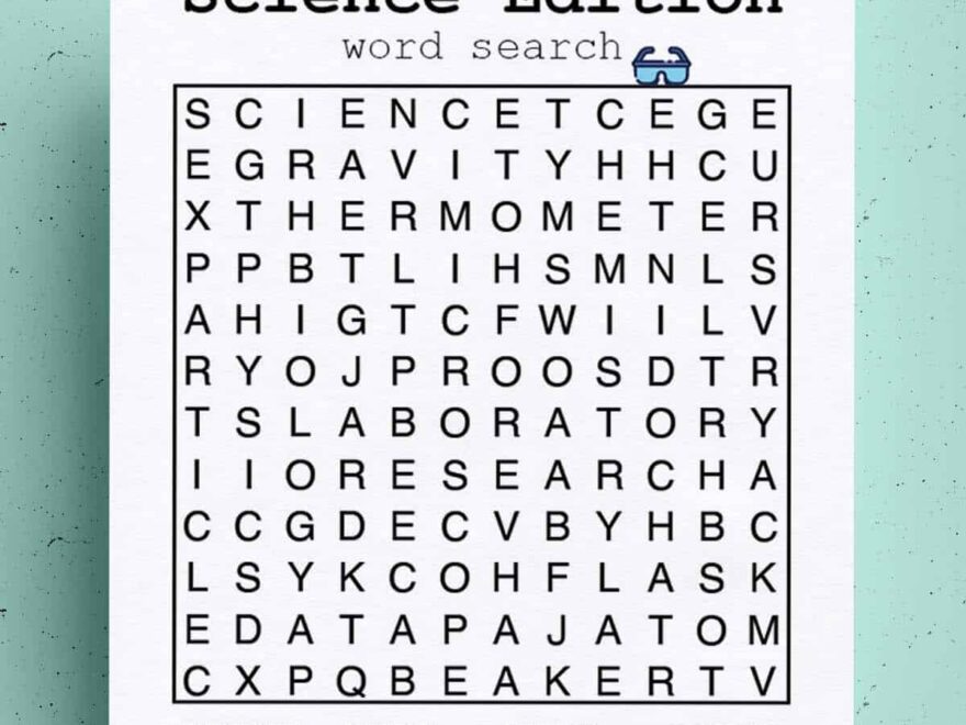 Free Science Word Search Printable Games For Kids Crazy Laura