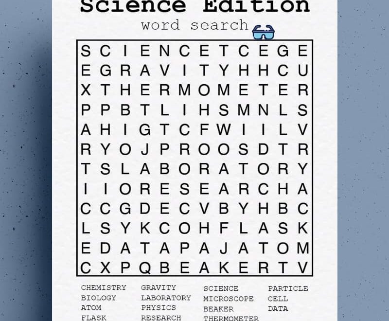 Free Science Word Search Printable Games For Kids Crazy Laura