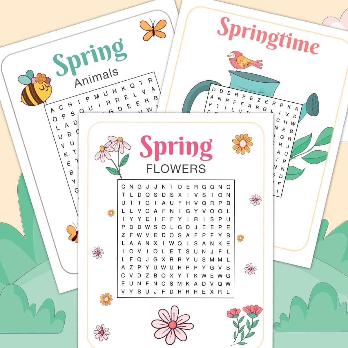Spring Mazes Spring Word Search Printable Spring Mazes Spring Word Search Printable