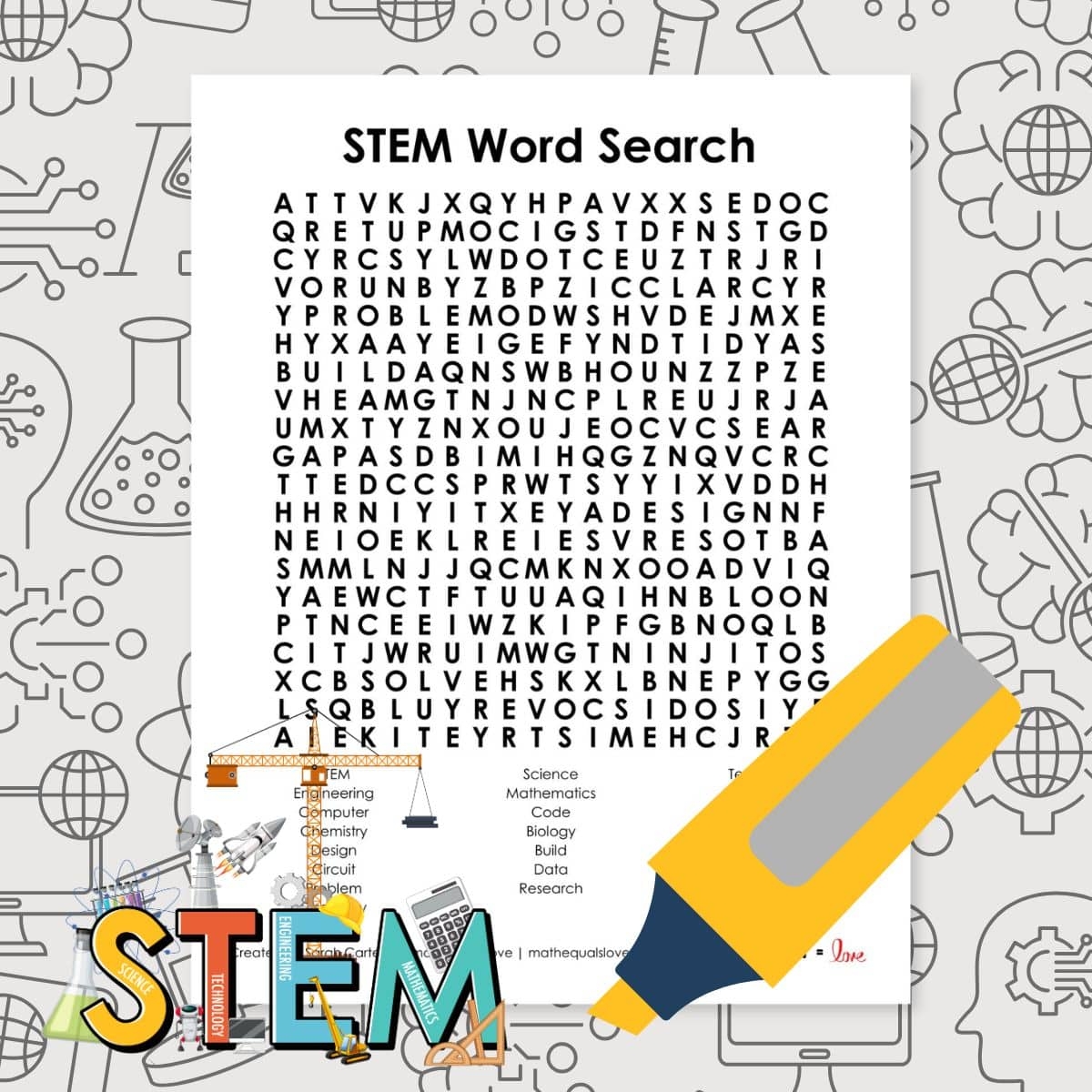 Science Word Search Printable