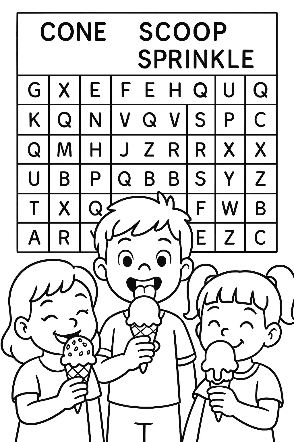 Custom Bold Large Word Search Printable