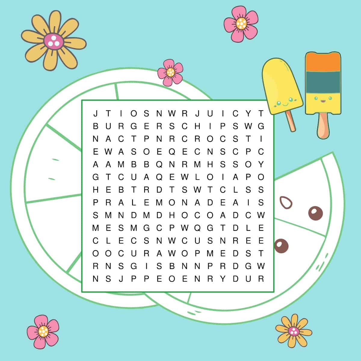 Free Summer Word Search Printables Seasonal Fun Artsy Pretty Colors