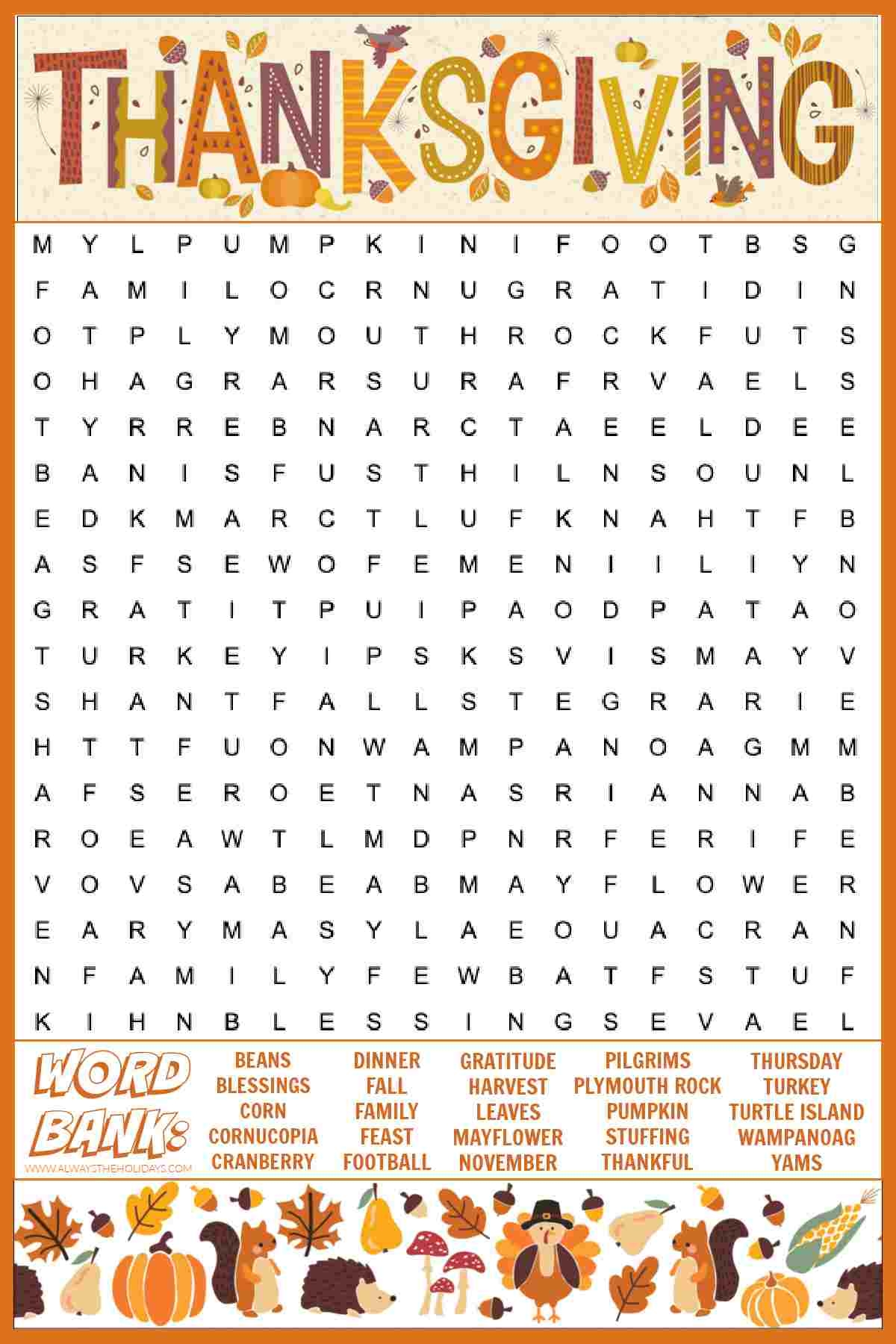 Free Difficult Word Search Puzzles Printable