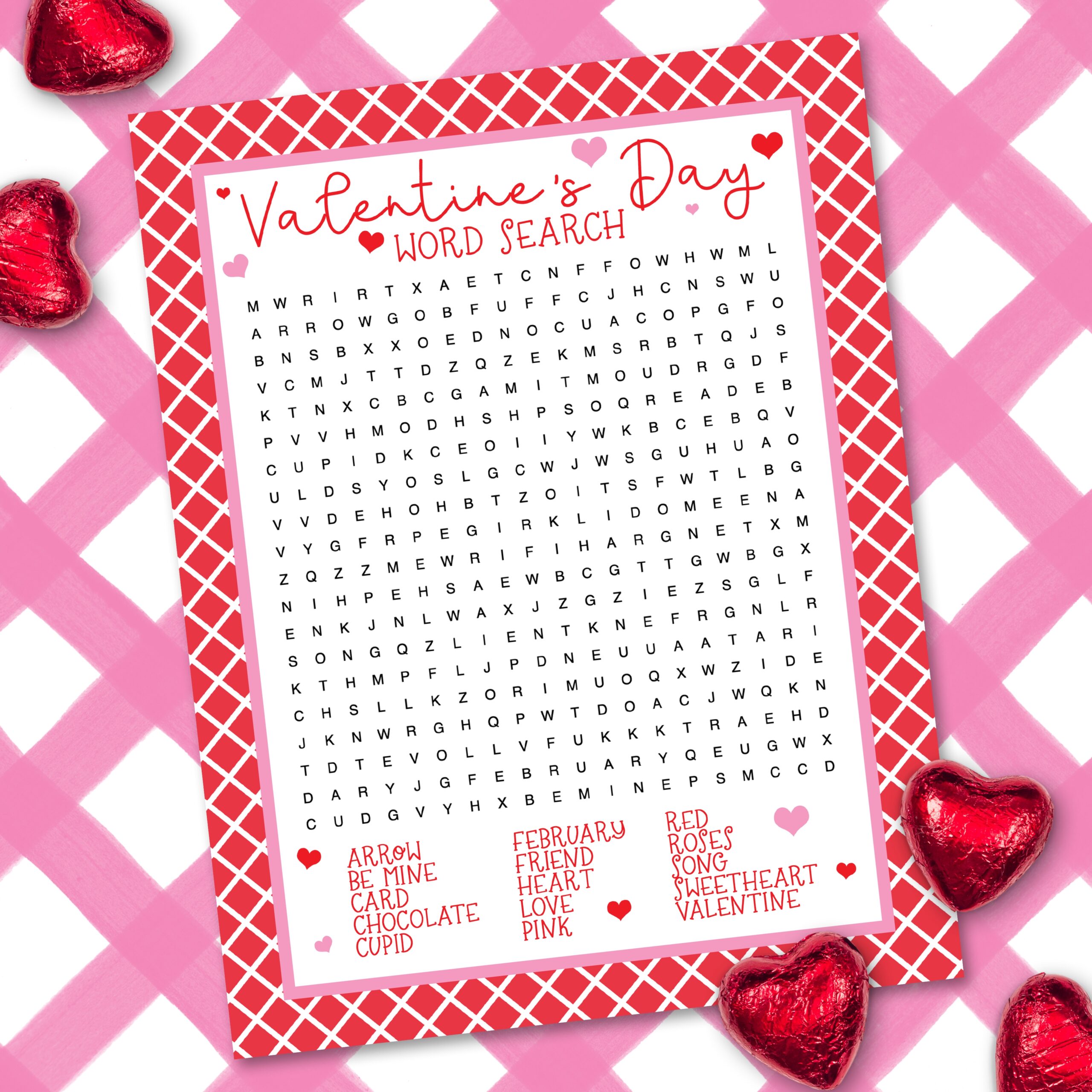Free Valentine Word Search Pineapple Paper Co 