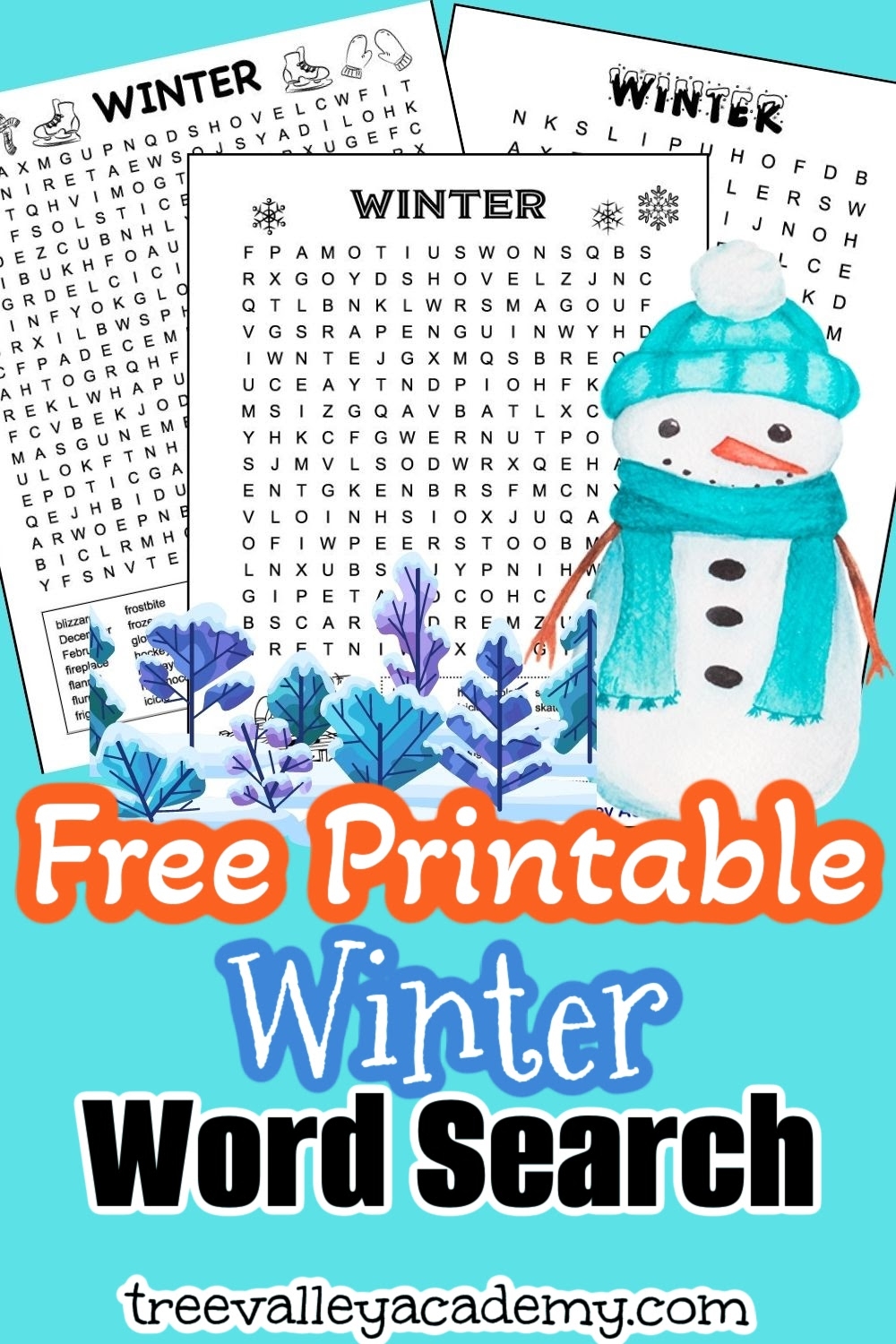December Word Search Free Printable