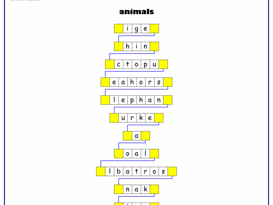 Free Word Chain Maker Edu games Worksheets