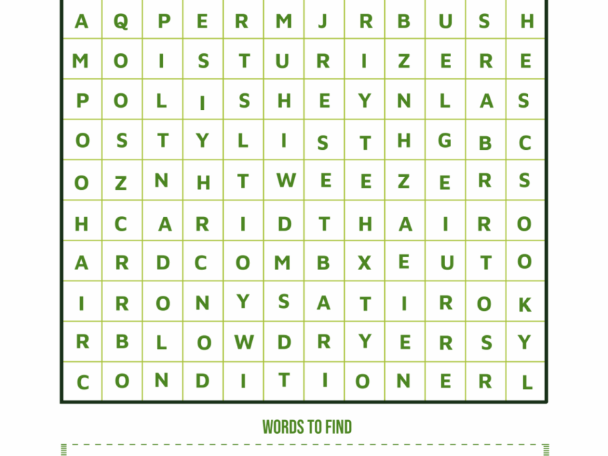 Free Word Search Puzzle Template To Edit Online