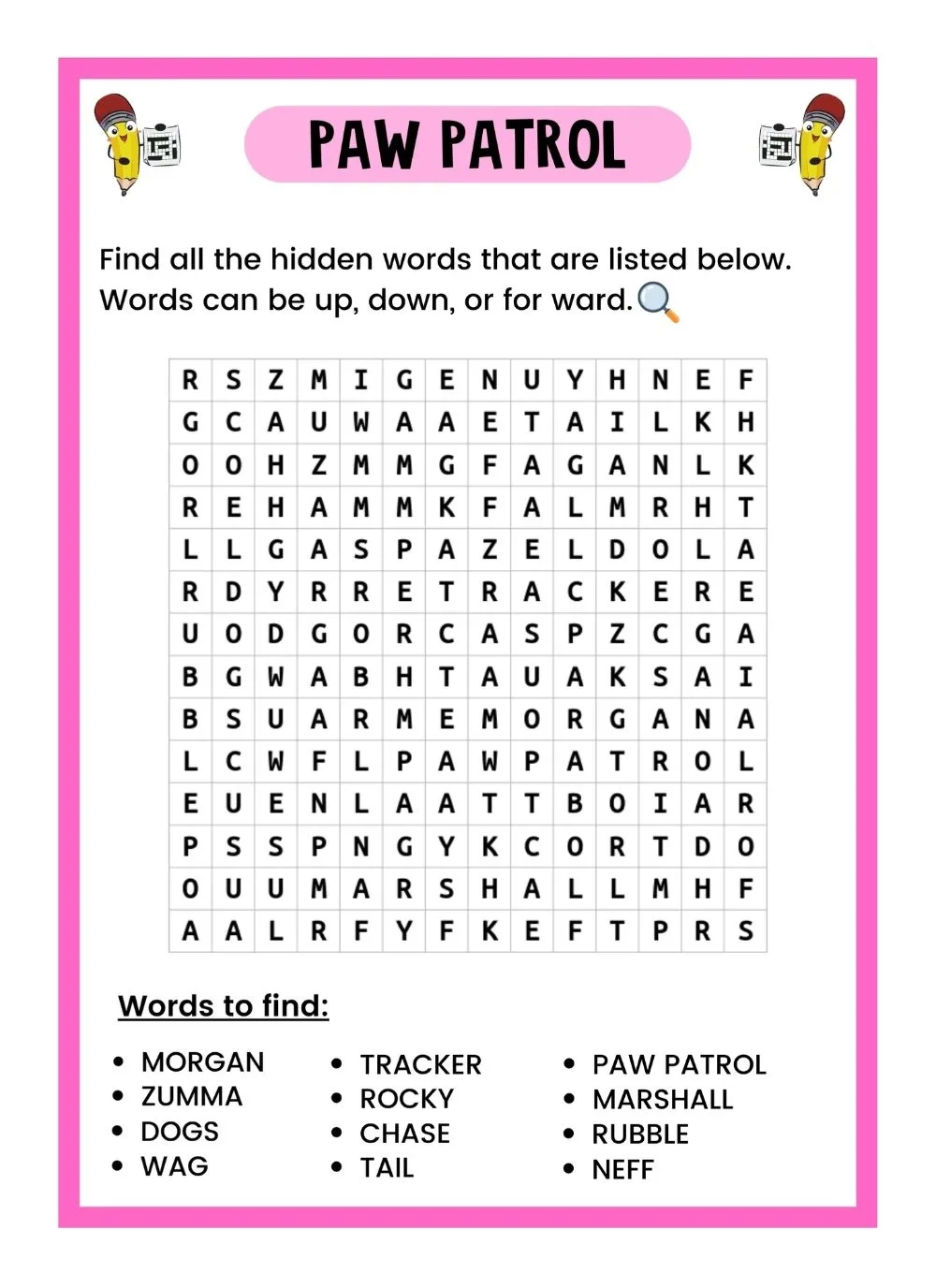 Free WORD SEARCH Puzzles For Download PDF And Print