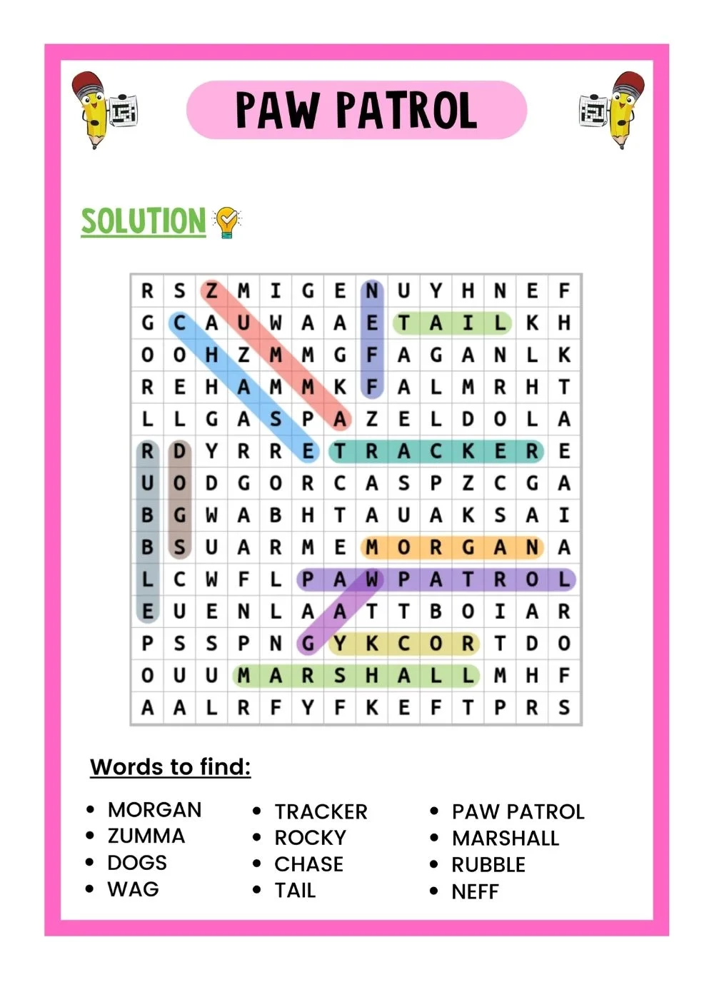 Free WORD SEARCH Puzzles For Download PDF And Print