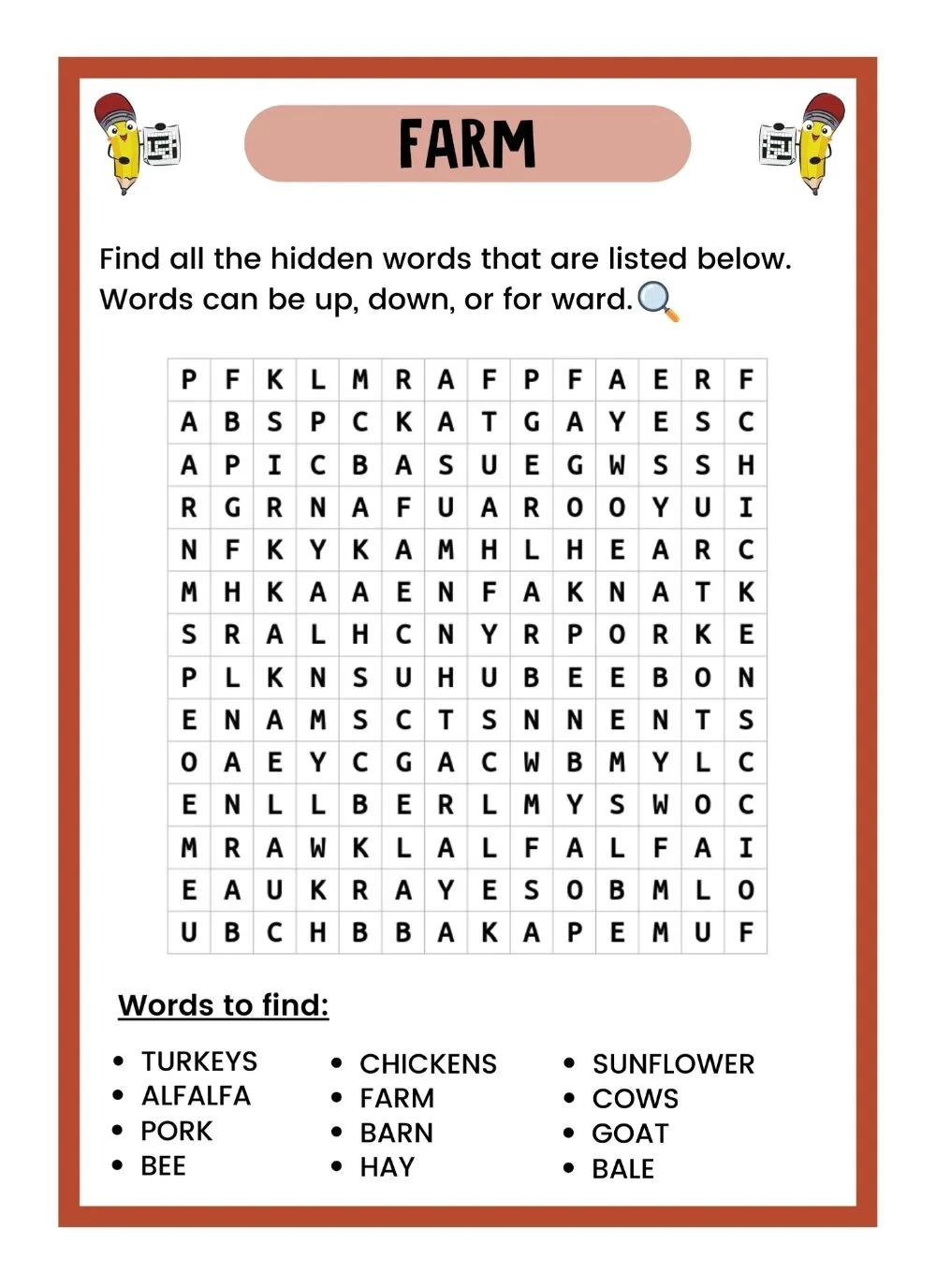 Free WORD SEARCH Puzzles For Download PDF And Print