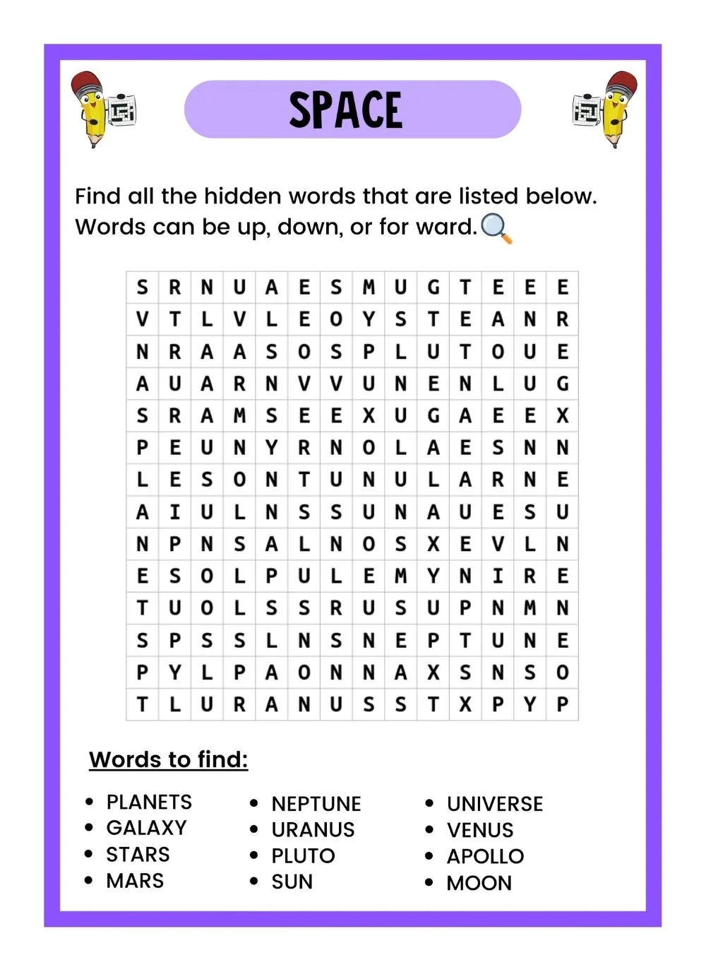 Free WORD SEARCH Puzzles For Download PDF And Print