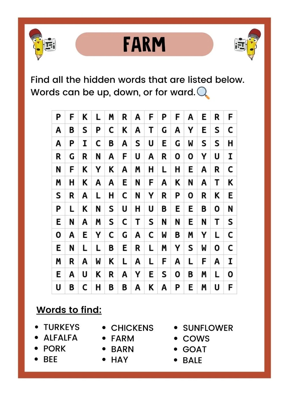 Custom Word Search Free Printable