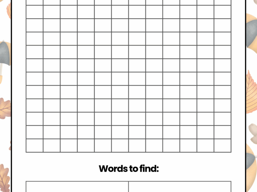 Free Word Search Worksheet Template To Edit Online