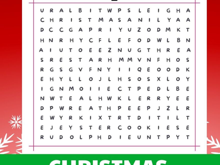 Fun And Free Christmas Word Search Game Printable