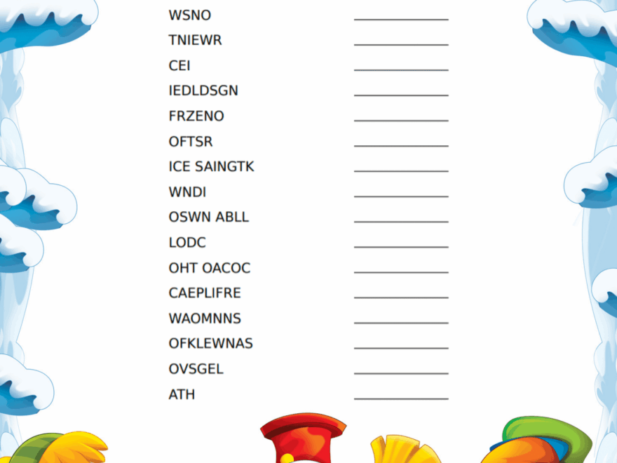 Fun And Free Printable Winter Word Search For Kids