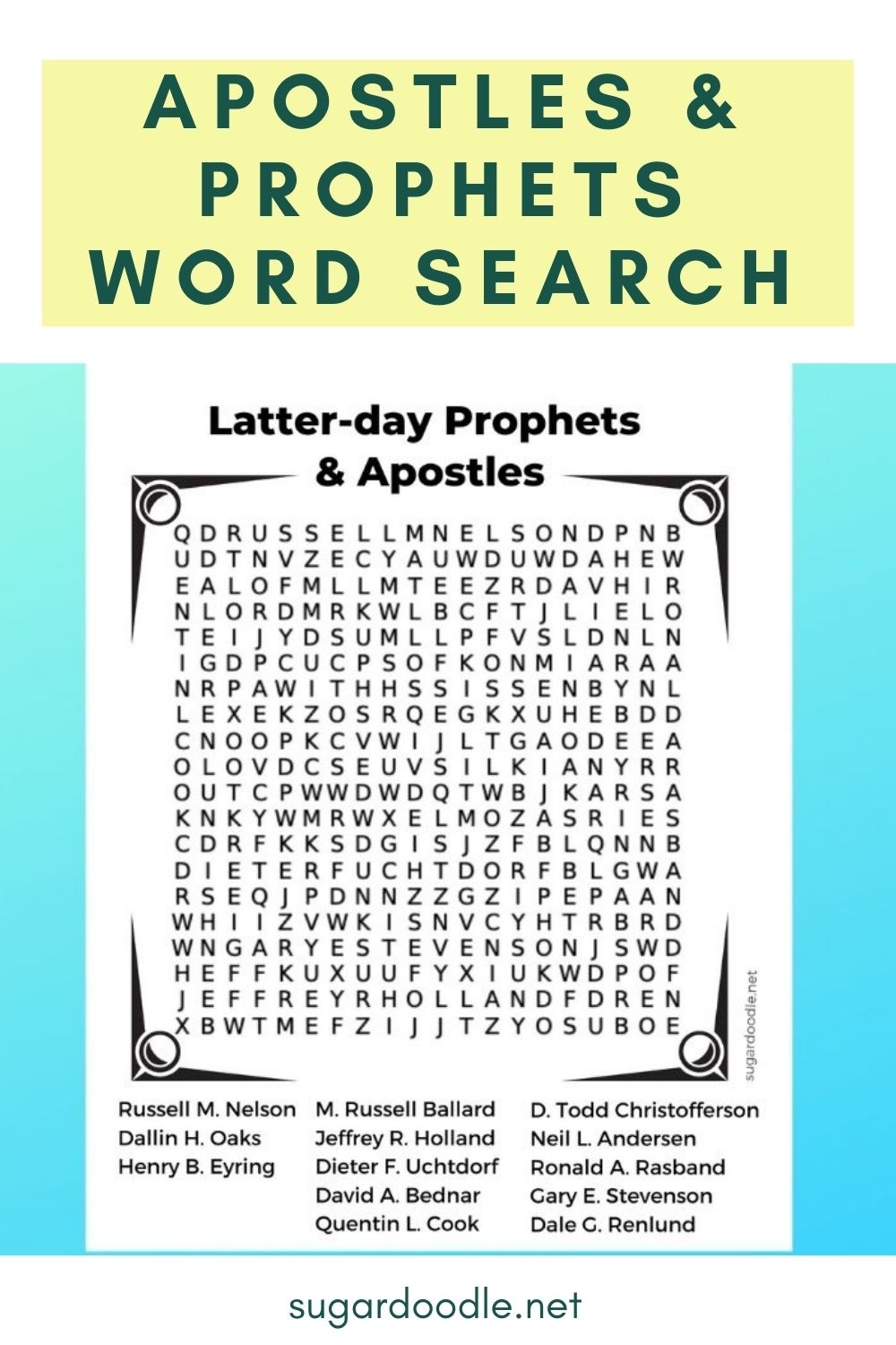 Lds General Conference Word Search Printable