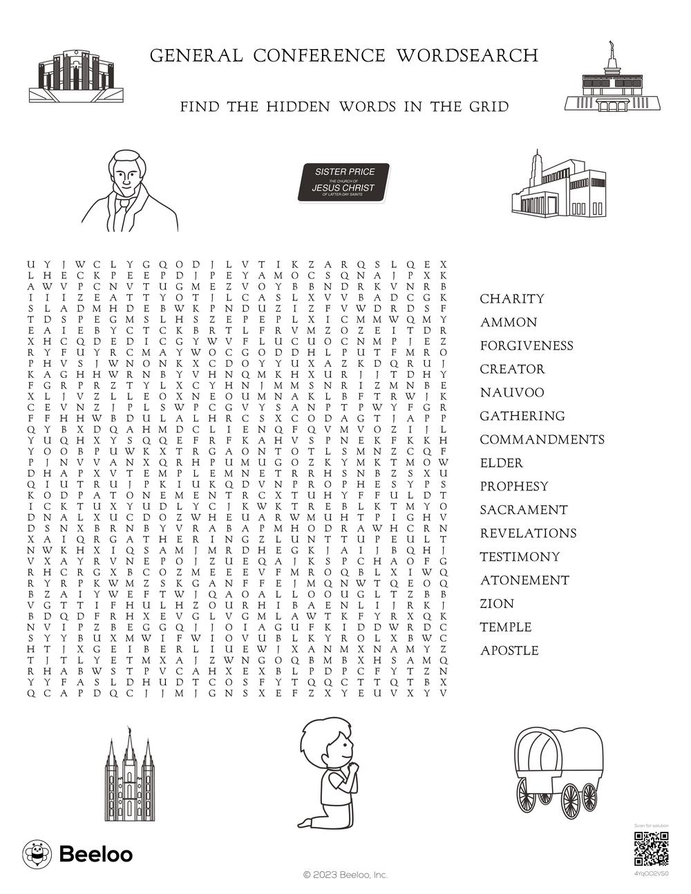 General Conference Wordsearch Beeloo Printable Crafts And Activities For Kids