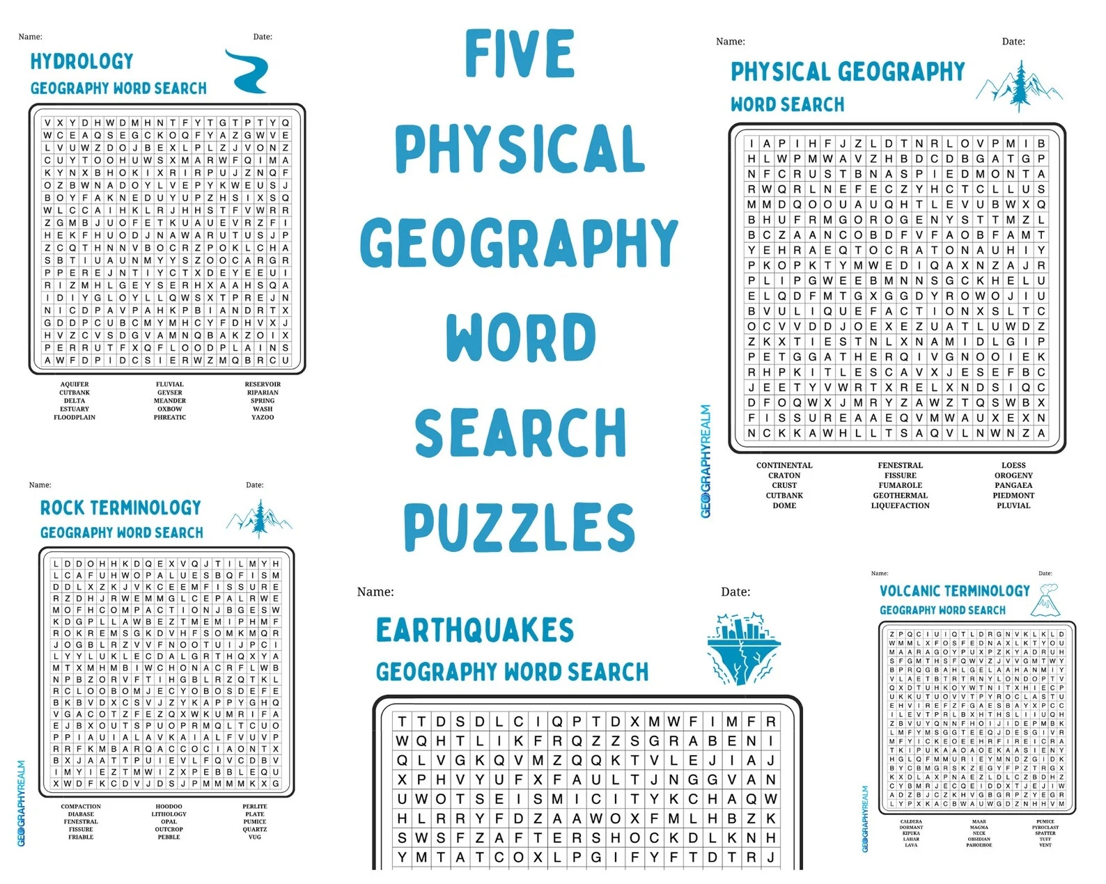 Free Printable Geography Word Search Puzzles