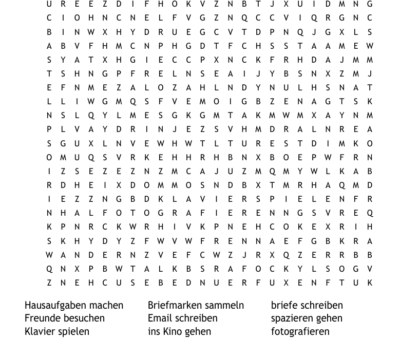 German Word Search WordMint