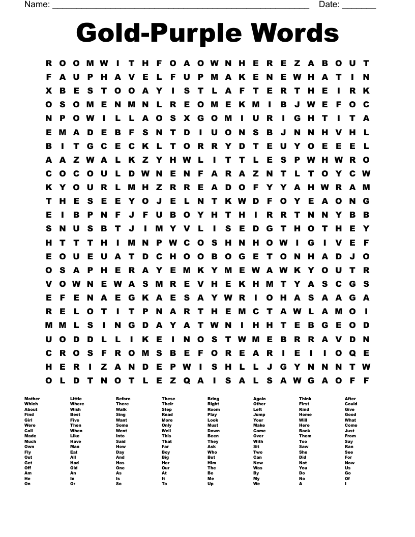 Giant Word Wall Puzzle Word Search WordMint