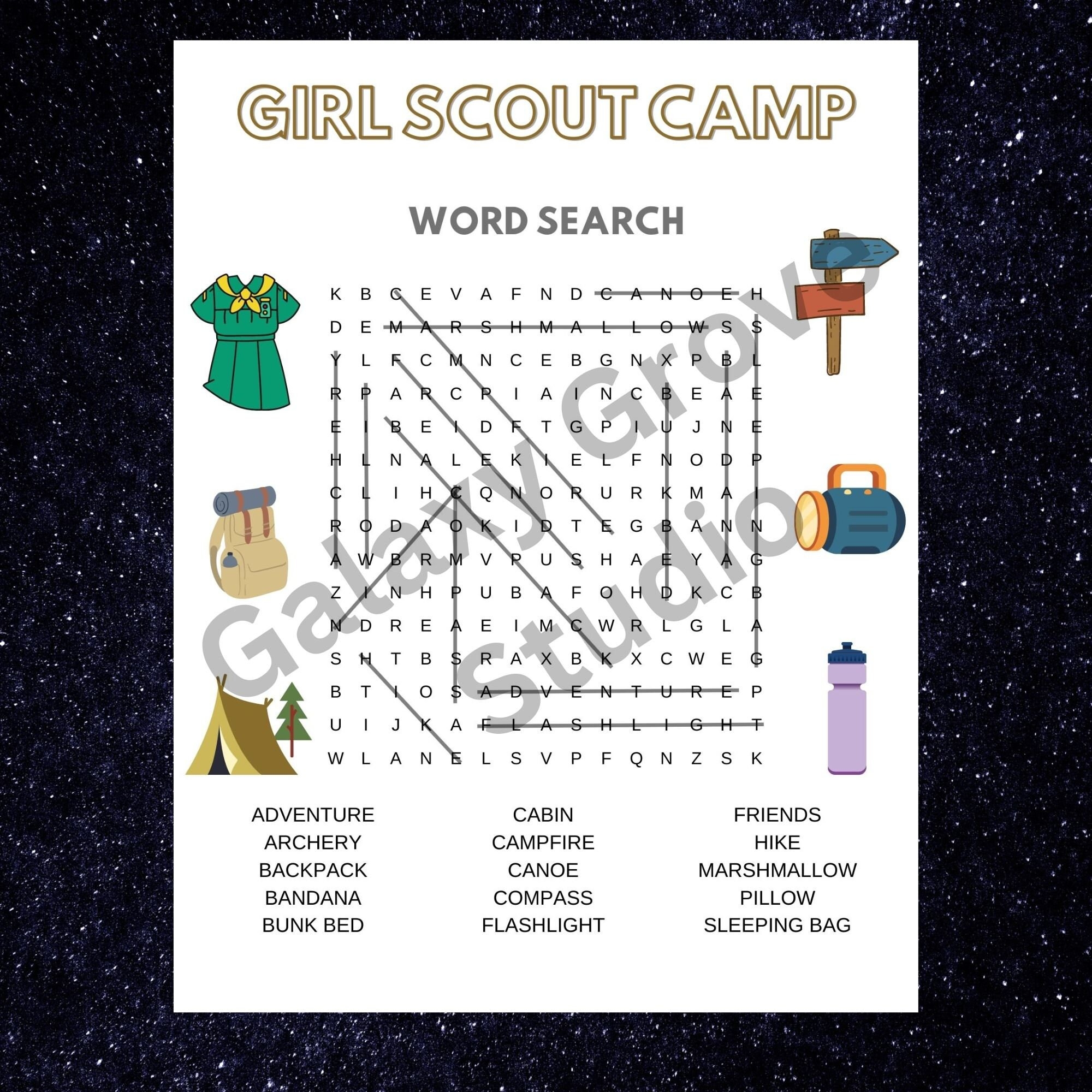 Printable Cub Scout Word Search
