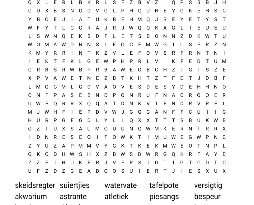 Graad 3 Word Search WordMint