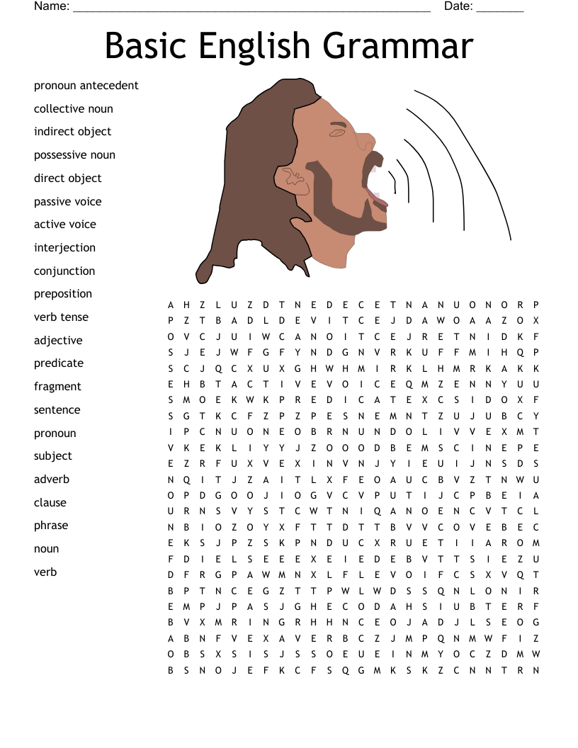 Grammar Crossword Puzzle WordMint