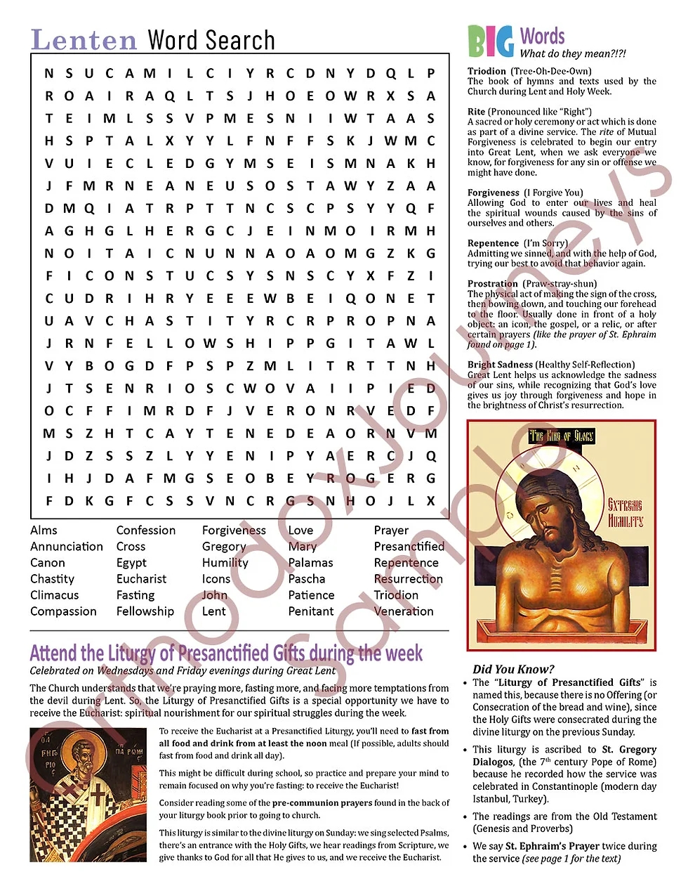 Great Lent A Kid s Perspective Orthodox Journeys Great Lent A Kid s Perspective Orthodox Journeys