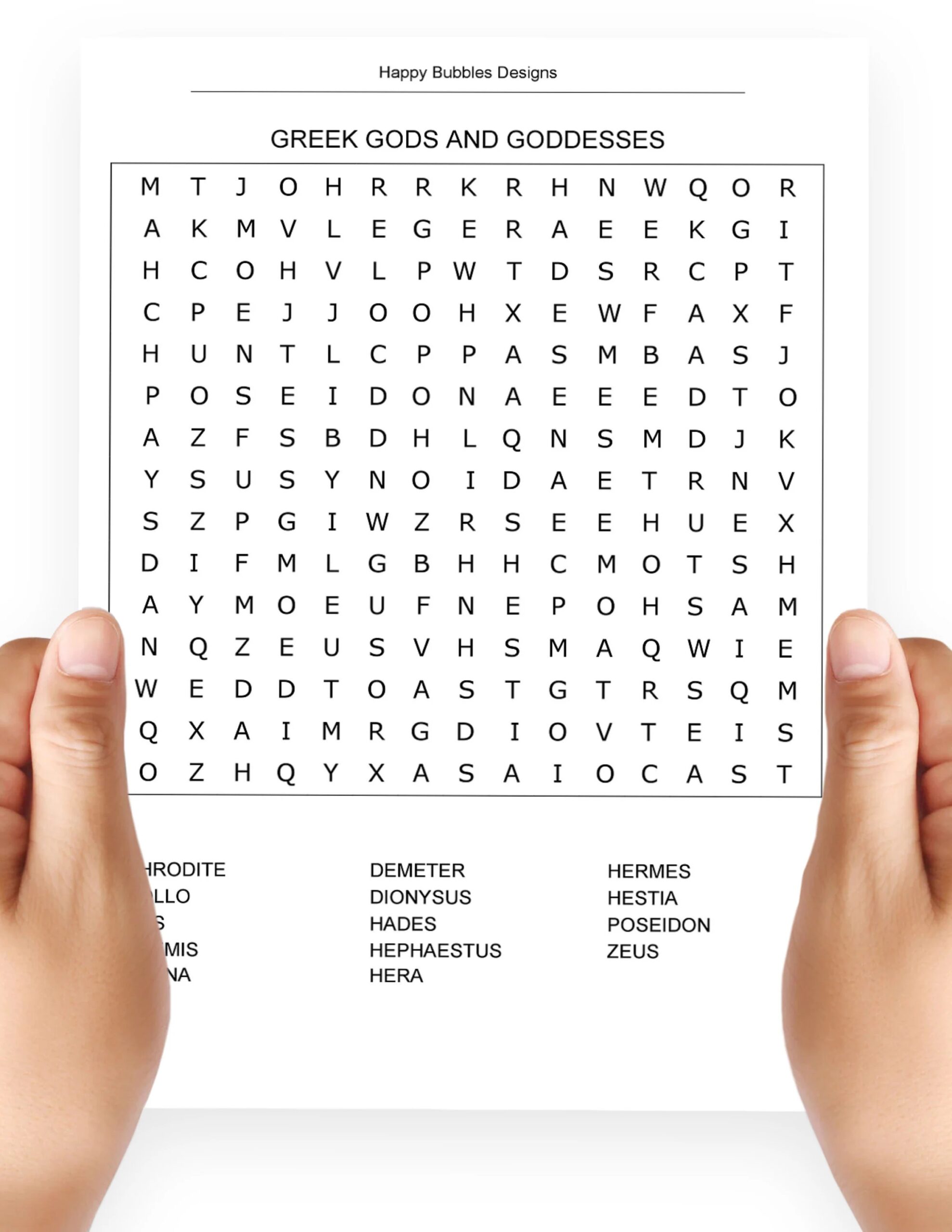 Printable Percy Jackson Word Search