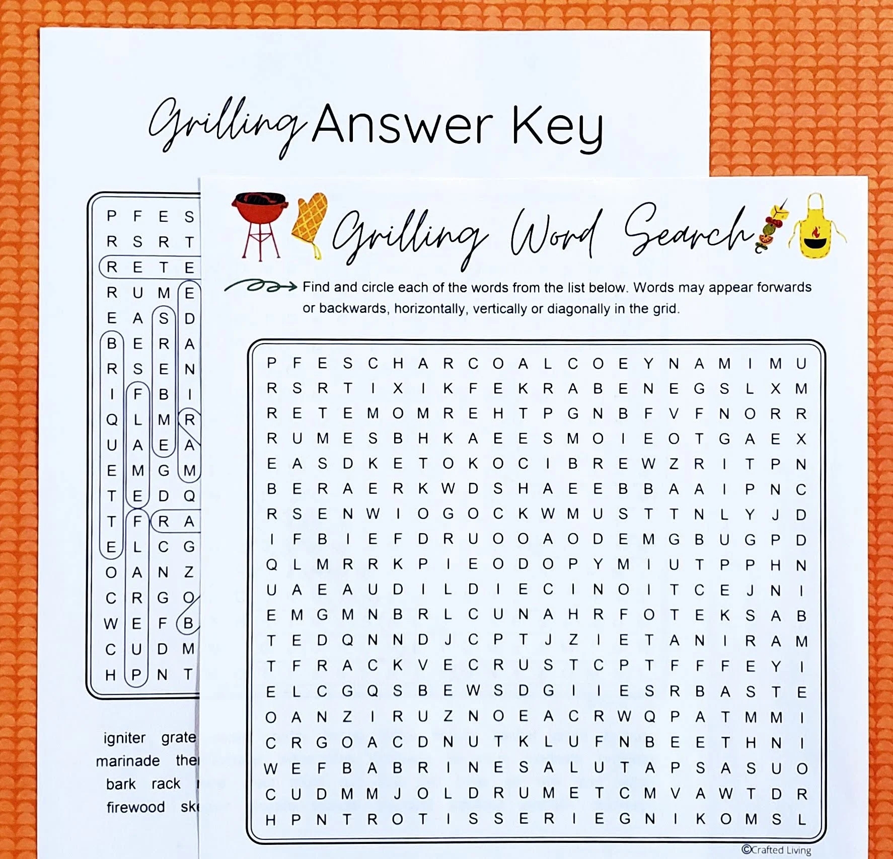 grilling printable word search food word puzzle party game brain teaser game classroom home school family activity vocabulary game etsy