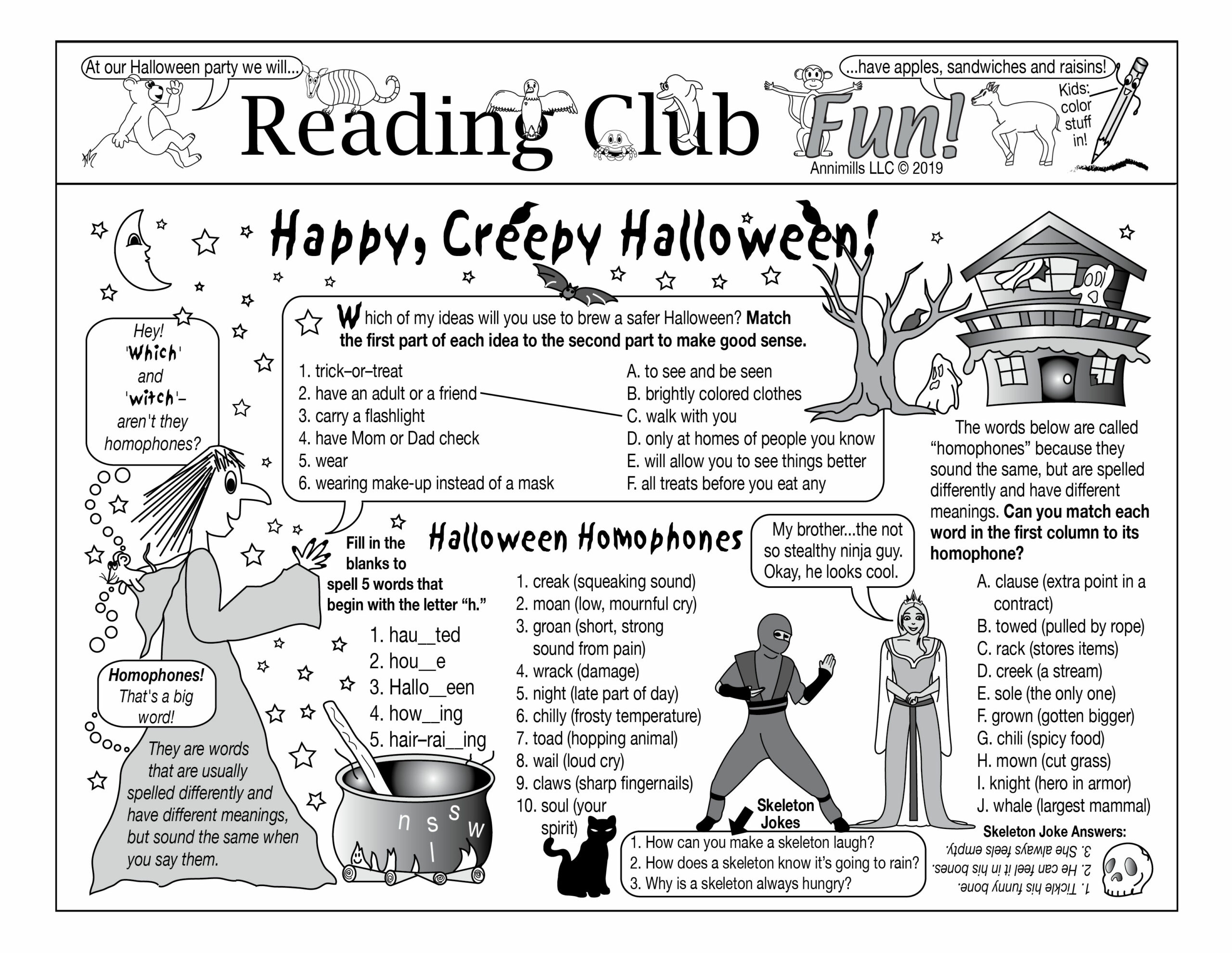 Halloween Homophones Puzzle Pack Activity Set Word Search Log Cert Made By Teachers