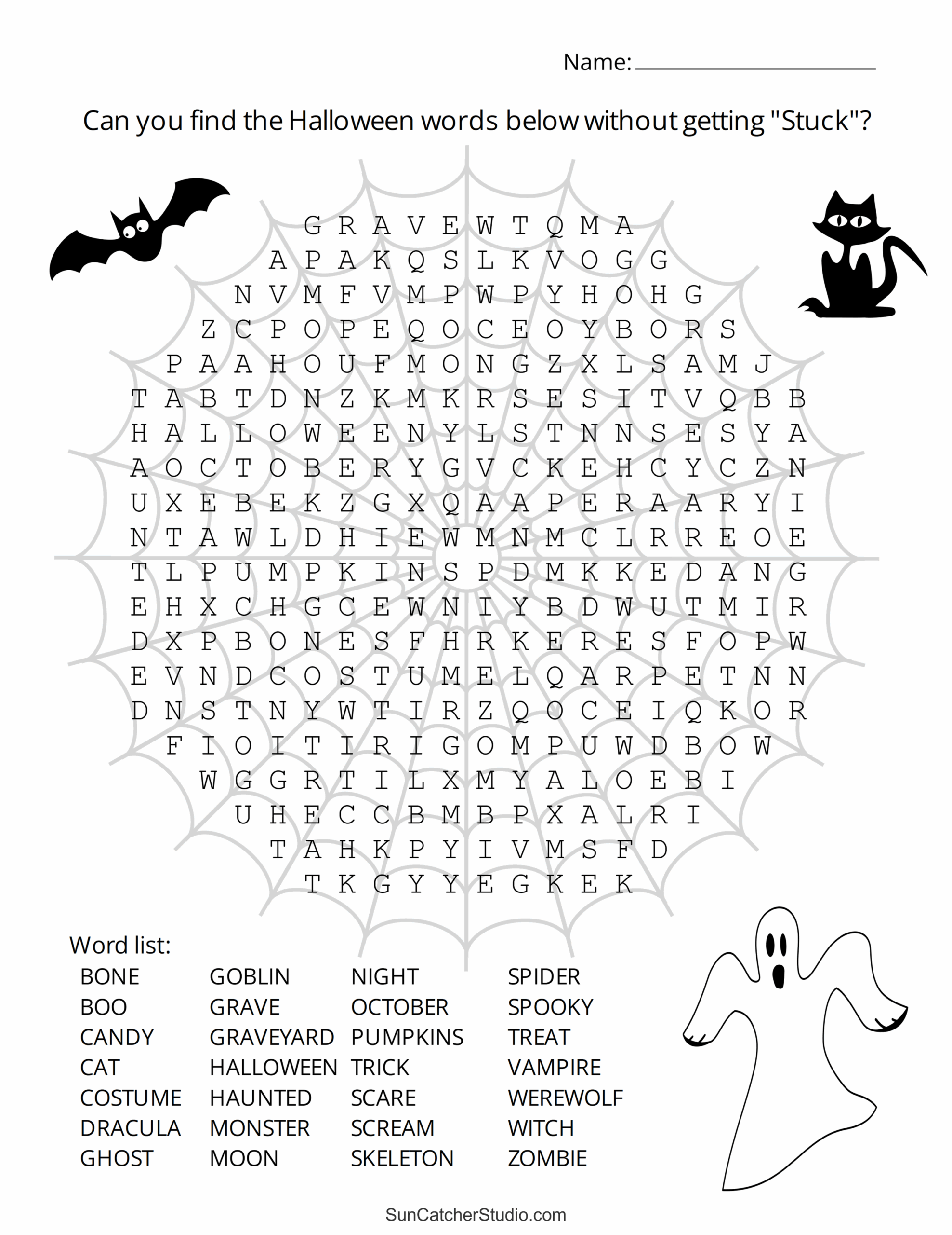 Halloween Word Hot Sale Search Printable