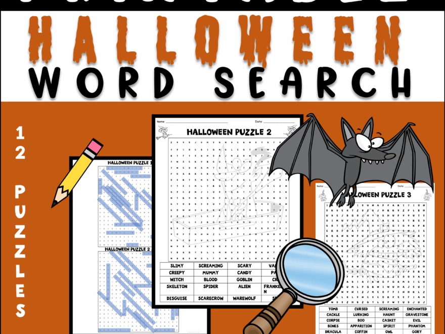 Halloween Word Search Activity Printable Halloween Vocabulary Puzzle Made By Teachers
