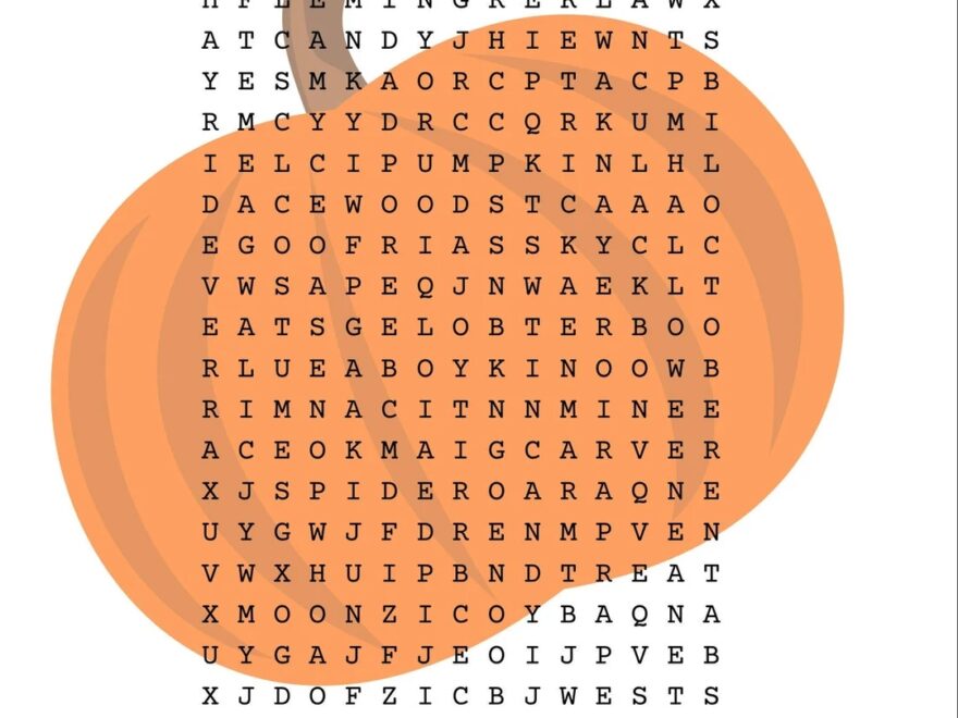 Halloween Word Search Etsy