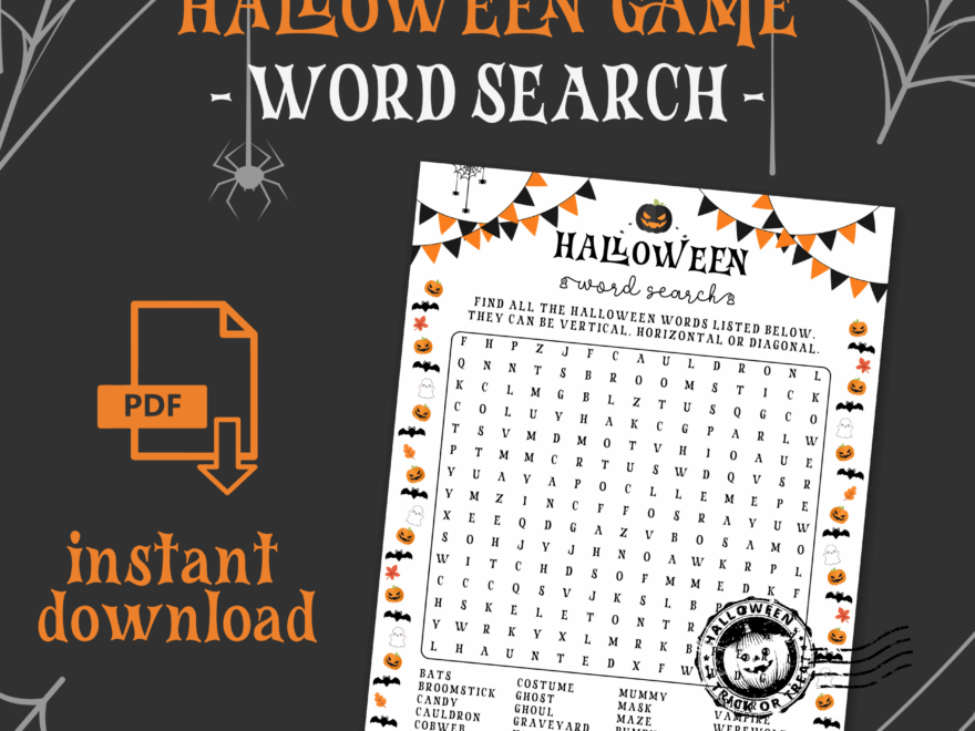 Halloween Word Search Game For All Ages Ave Mateiu