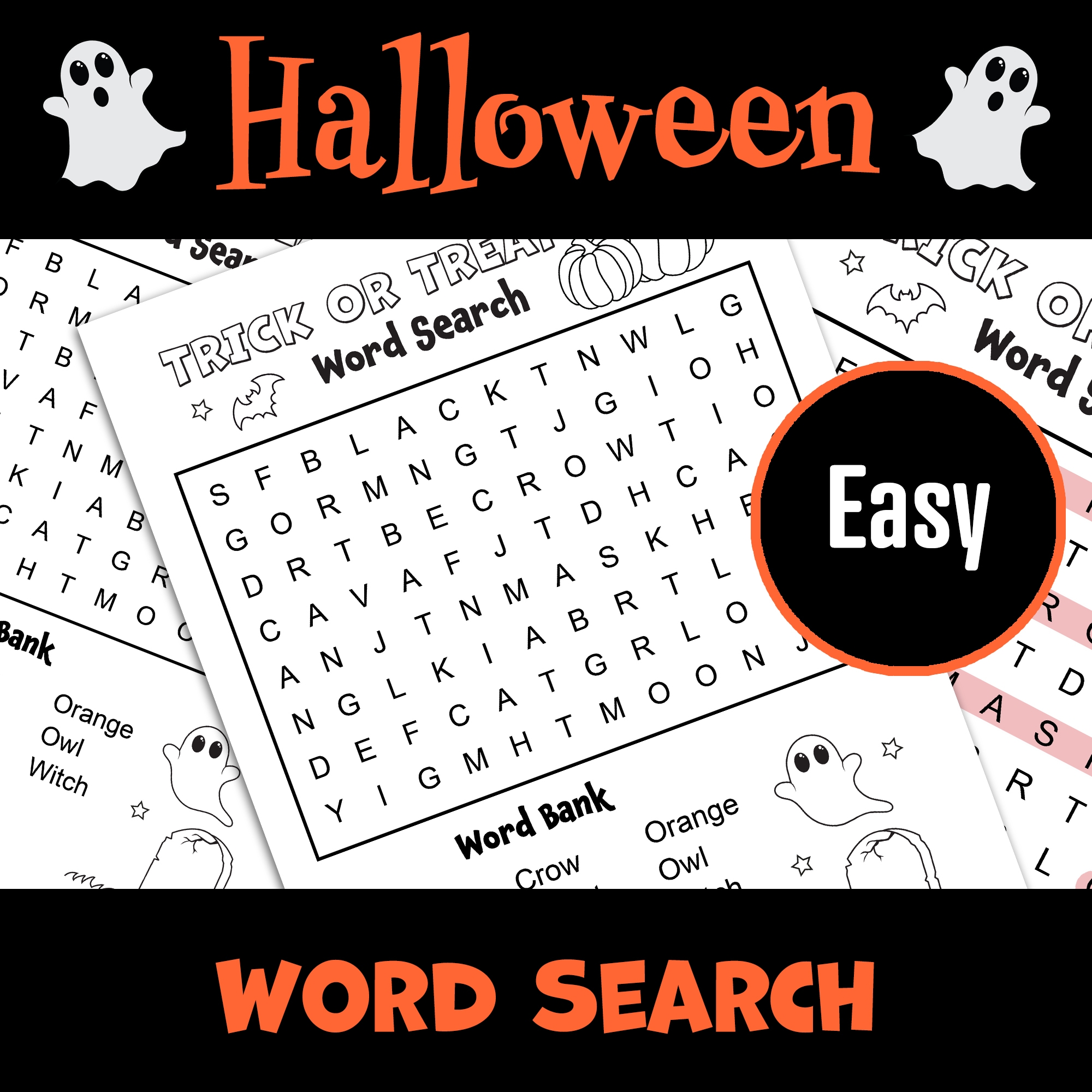 Halloween Word Search October Word Search Easy Word Search Puzzle Made By Teachers