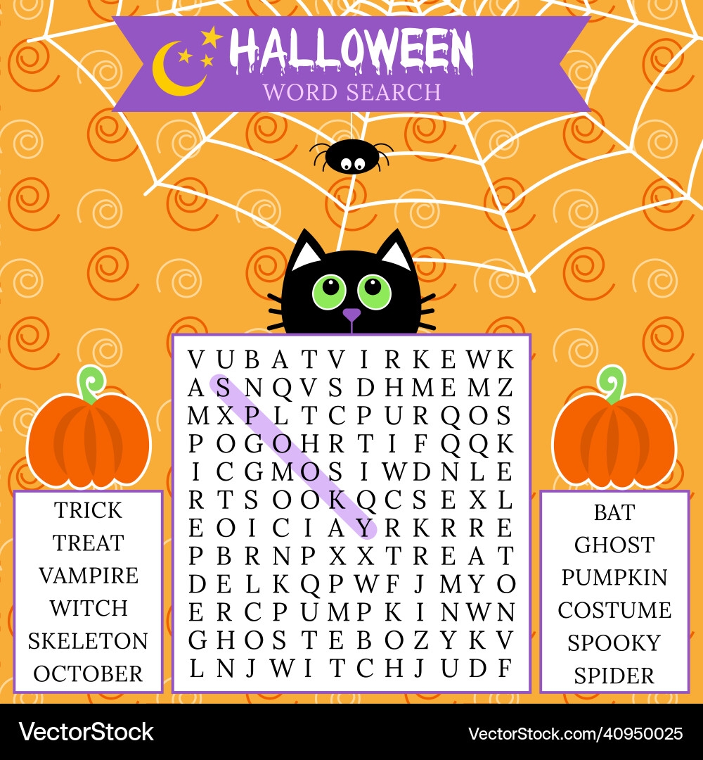 Halloween Printable Word Search Puzzles Free