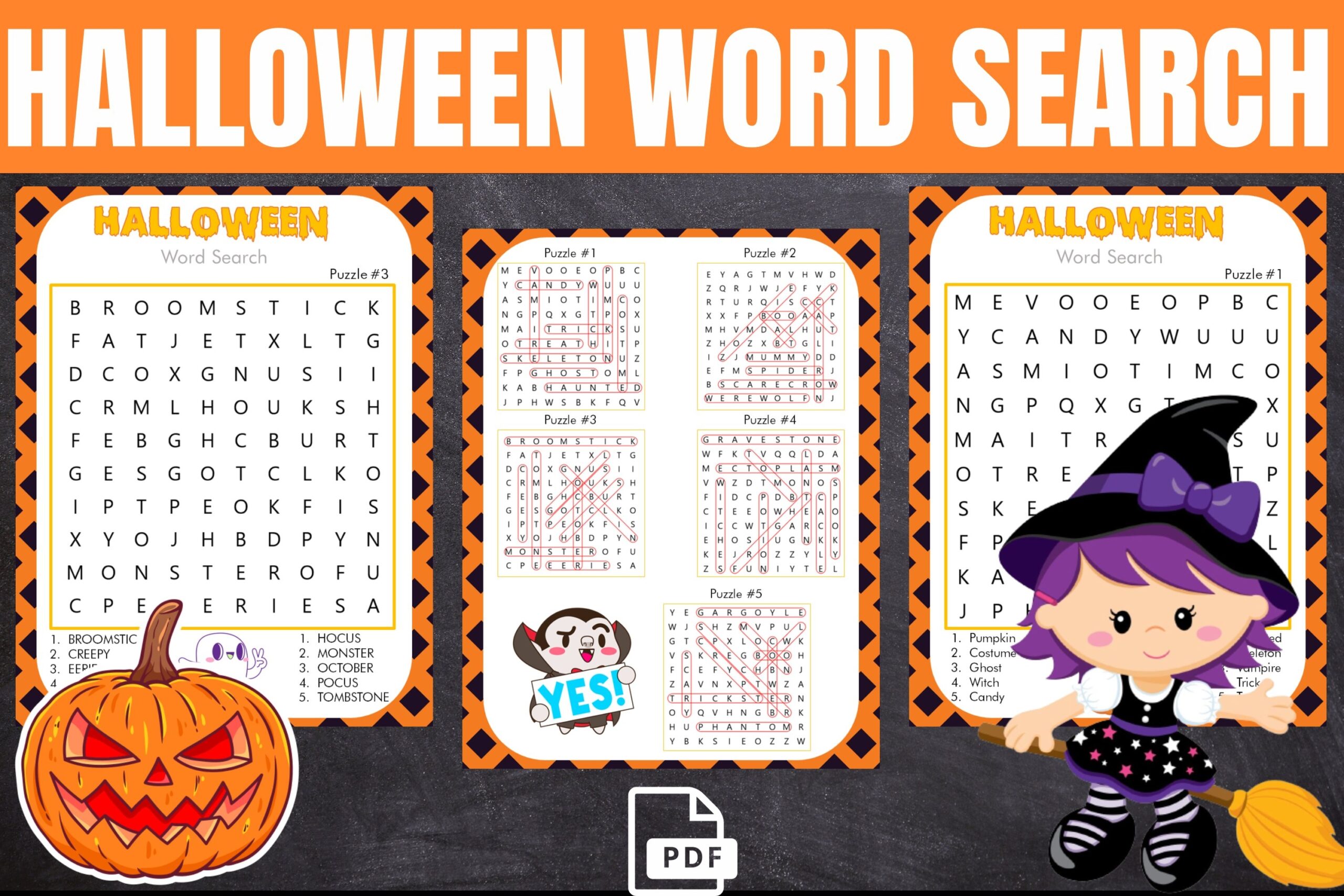 Halloween Word Search Grade 5 Free Printable