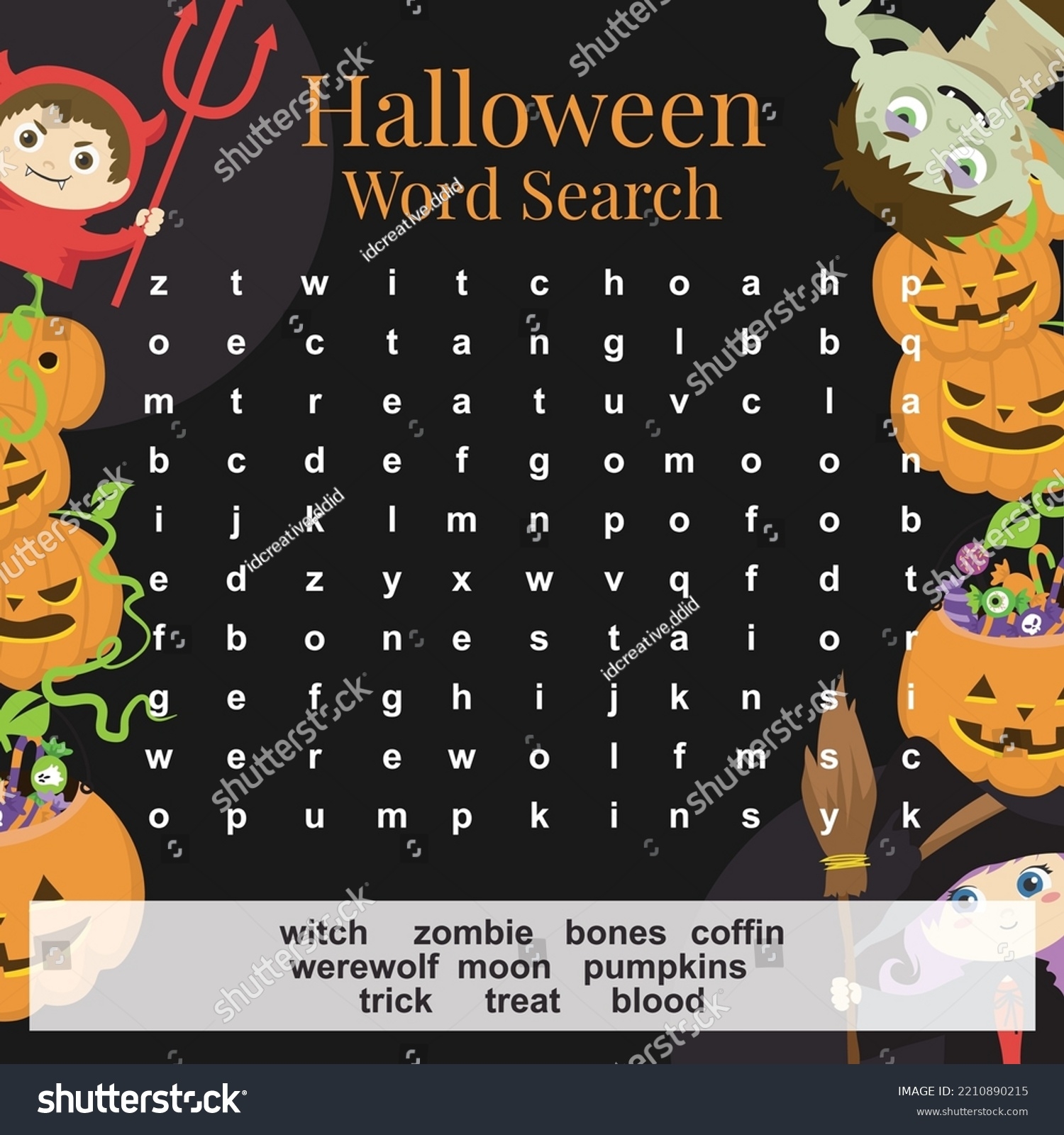 Printable Halloween Word Search Printable Halloween Word Search