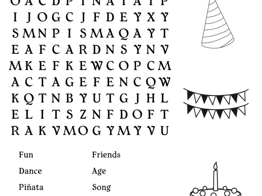 Happy Birthday Wordsearch Beeloo Printable Crafts And Activities For Kids