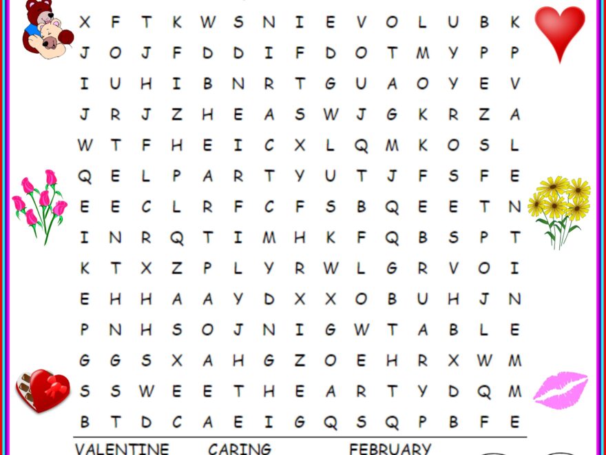 Happy Valentine s Day Word Search Printable Thrifty Mommas Tips