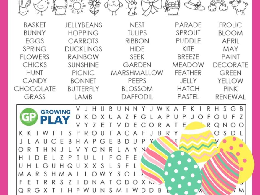 Hard Easter Word Search Printable Free Growing Play